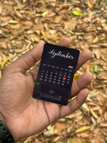 Calendar Wallet Cards